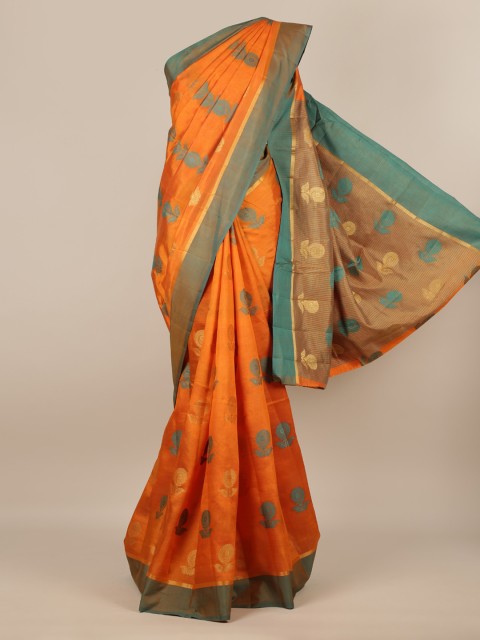 

Pothys Rust Woven Design Jute Silk Saree