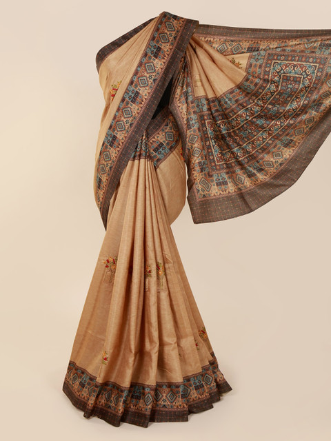 

Pothys Beige Woven Design Jute Cotton Saree