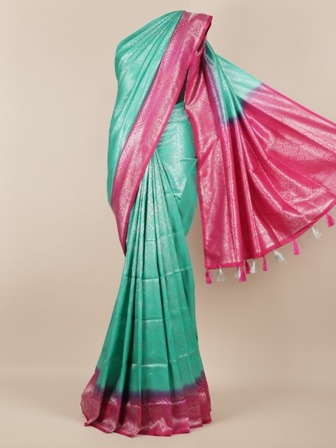 

Pothys Sea Green Woven Design Jute Silk Saree