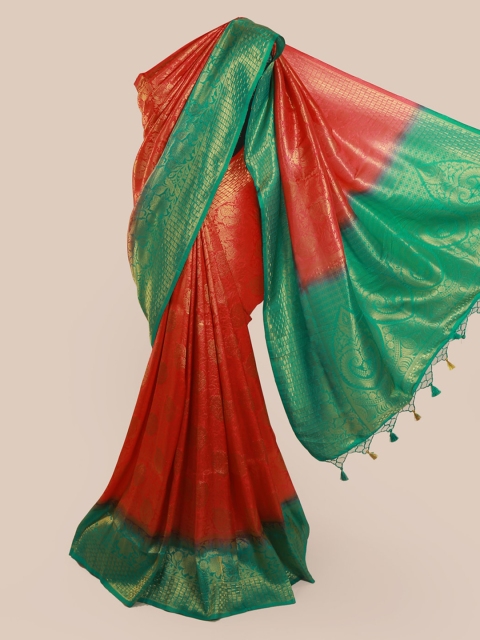 

Pothys Red & Green Art Silk Woven Design Banarasi Saree