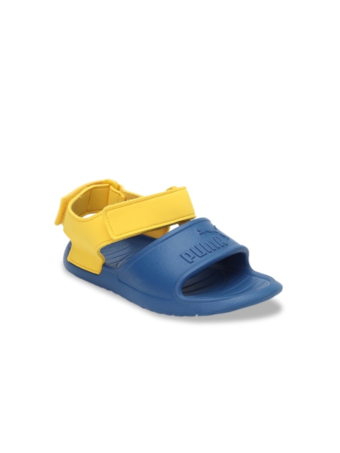 

Puma Kids Blue & Yellow Divecat v2 Injex PS Sports Sandals