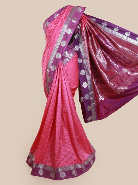 

Pothys Pink Woven Design Art Silk Saree