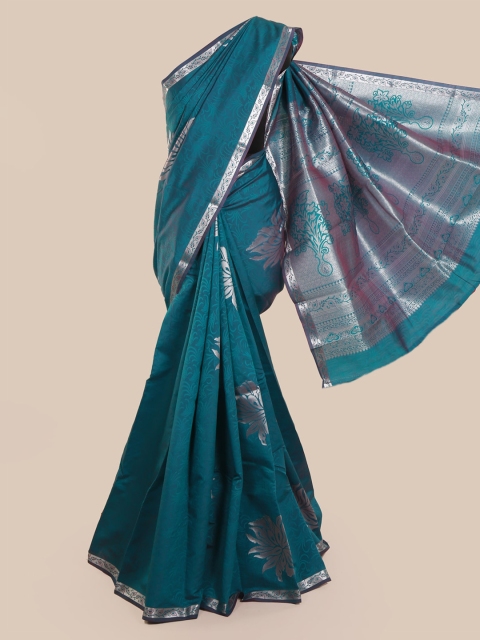 

Pothys Teal Woven Design Art Silk Saree