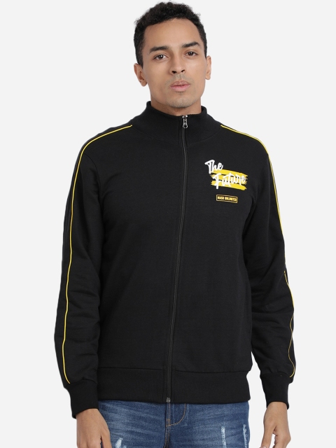 

MASH UNLIMITED Men Black Solid Sweatshirt