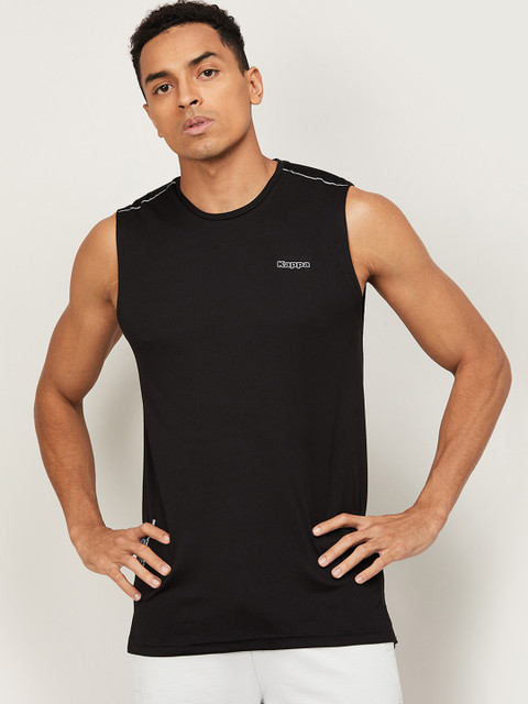 

Kappa Men Black Solid Round Neck T-shirt