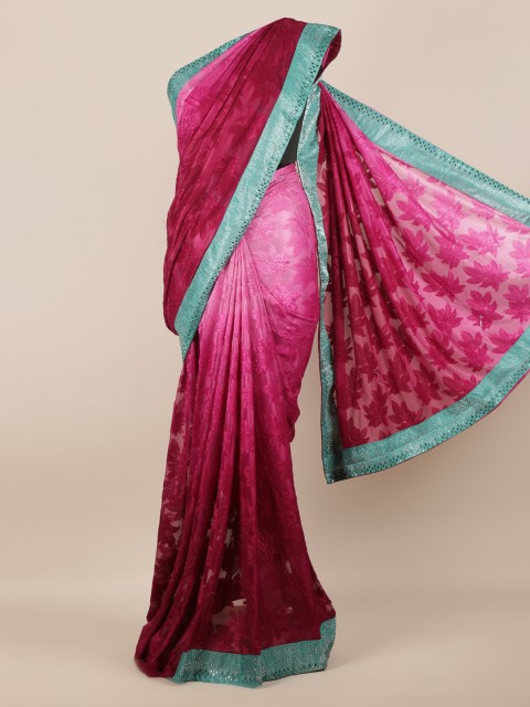 

Pothys Purple Woven Design Net Saree