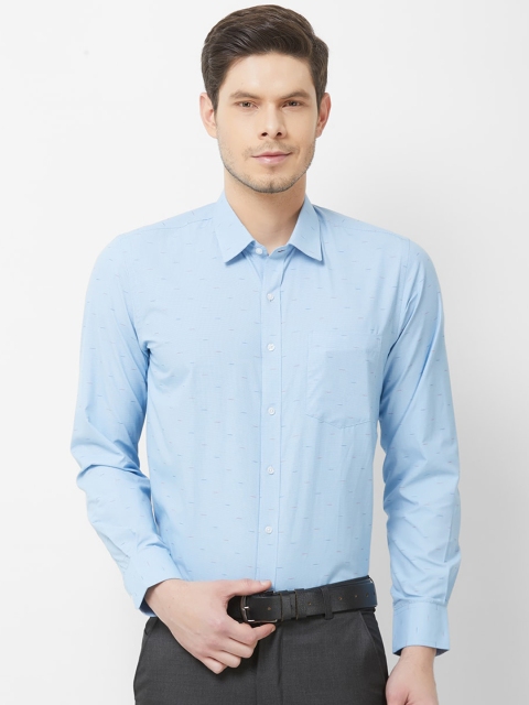 

Solemio Men Blue Regular Fit Printed Formal Shirt