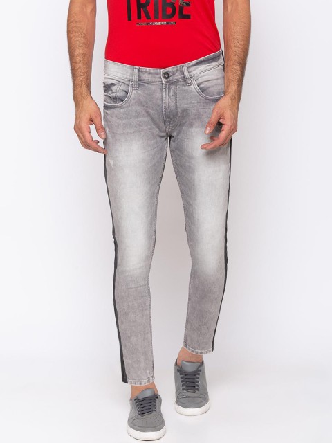

SPYKAR Men Grey Slim Fit Mid-Rise Clean Look Jeans