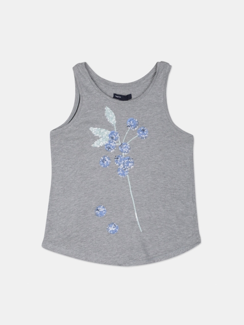 

GAP Grey Floral Embellished Regular Top