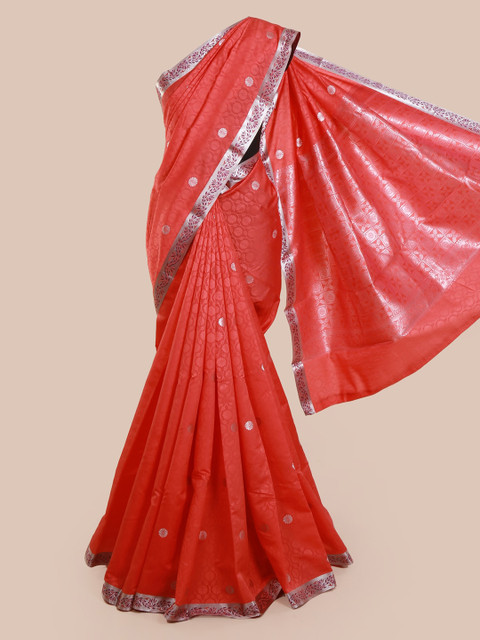 

Pothys Pink Printed Art Silk Saree