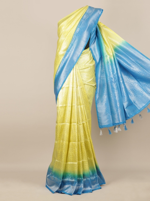 

Pothys Yellow Woven Design Jute Silk Saree