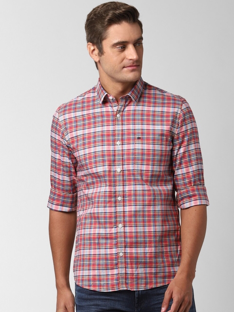 

Peter England Casuals Men Multicoloured Slim Fit Checked Cotton Casual Shirt, Multi