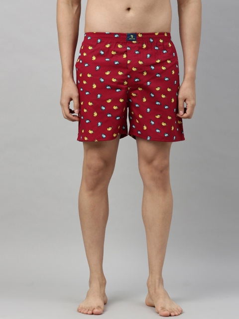

Joven Men Maroon & Yellow Printed Boxers-JB1P-CP