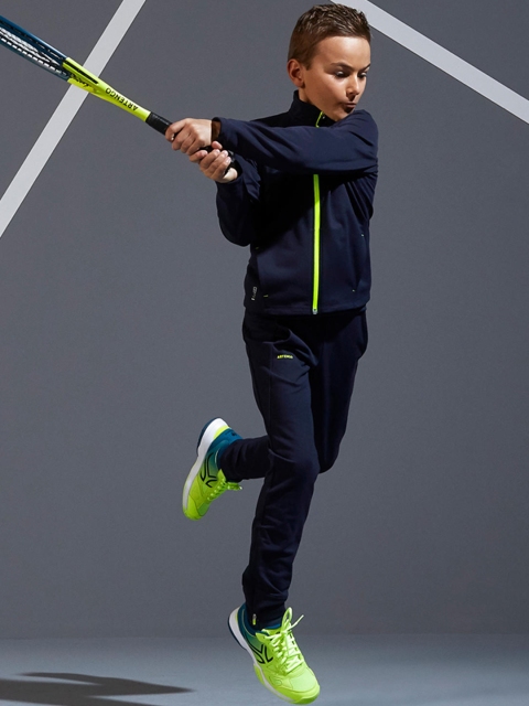 

Artengo By Decathlon Boys Navy Blue Solid Thermal Jacket 500