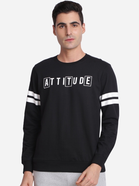 

MASH UNLIMITED Men Black Printed Sweatshirt