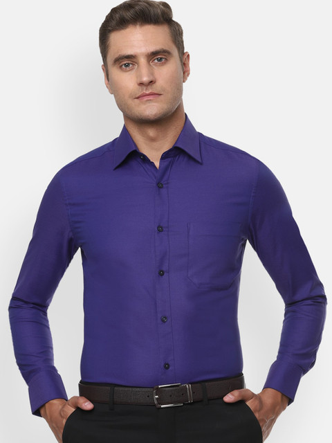 

Louis Philippe Men Purple Regular Fit Self Design Formal Shirt