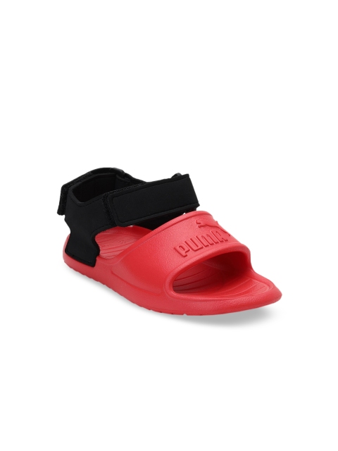 

Puma Kids Red & Black Solid Divecat v2 Injex PS Sports Sandals