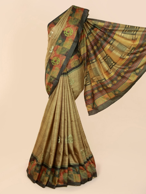 

Pothys Olive Green Woven Design Jute Cotton Saree