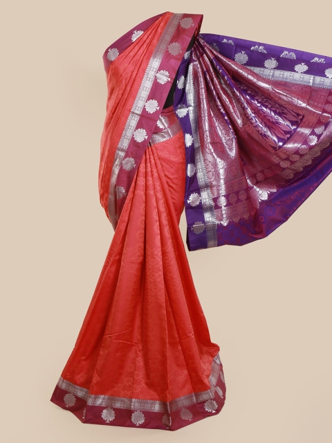 

Pothys Pink Printed Art Silk Saree
