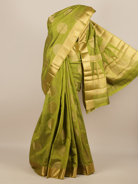 

Pothys Green Woven Design Jute Silk Saree