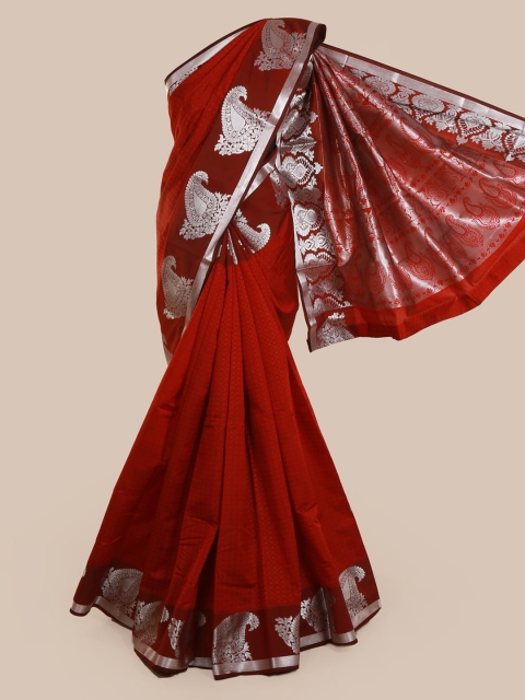 

Pothys Red Woven Design Art Silk Saree