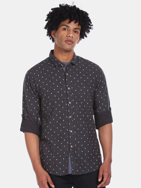 

Cherokee Men Grey Regular Fit Printed Casual Shirt