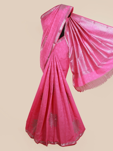 

Pothys Pink Printed Art Silk Saree