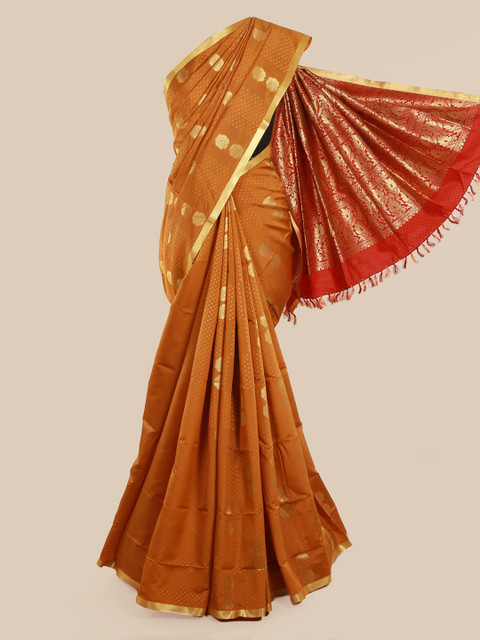 

Pothys Mustard Woven Design Art Silk Saree