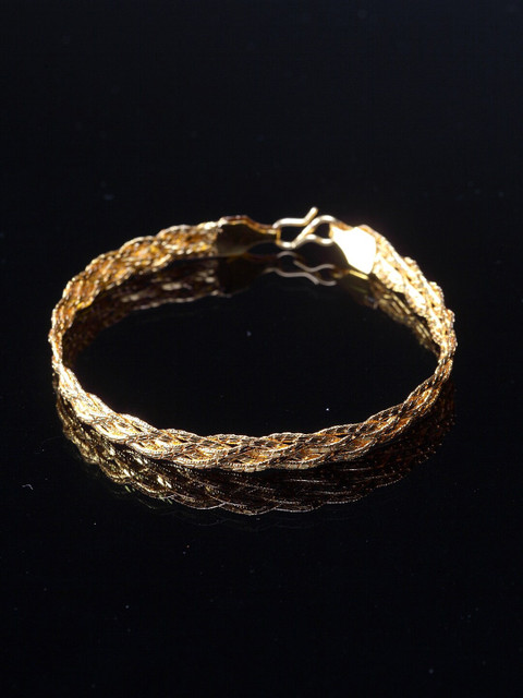 

PANASH Men Gold-Toned Metal Gold-Plated Handcrafted Link Bracelet