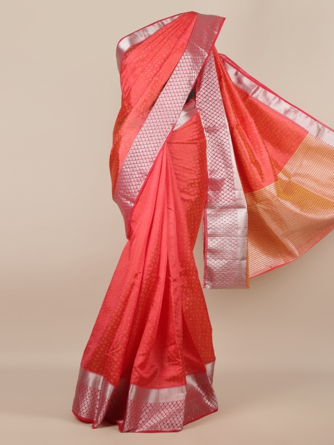 

Pothys Pink Woven Design Jute Silk Saree