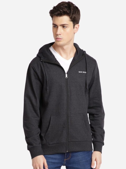 

MASH UNLIMITED Men Charcoal Solid Sweatshirt