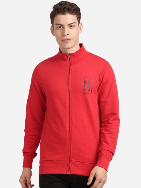 

MASH UNLIMITED Men Red Solid Sweatshirt