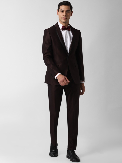 

Peter England Elite Men Brown Solid Slim-Fit Single-Breasted Two-Piece Formal Suit