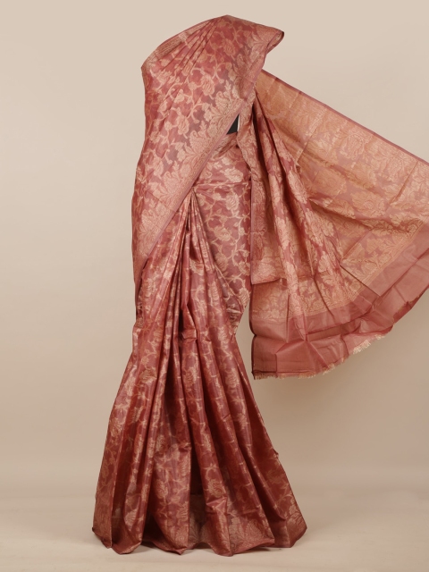 

Pothys Brown Pure Silk Woven Design Tussar Saree