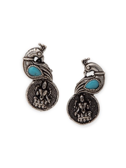 

Rangriti Green Peacock Shaped Studs