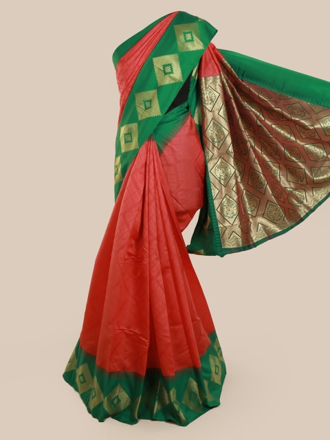 

Pothys Red & Green Art Silk Woven Design Saree