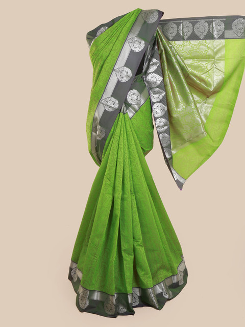 

Pothys Green Printed Art Silk Saree