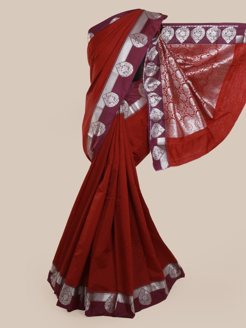

Pothys Maroon Woven Design Art Silk Saree