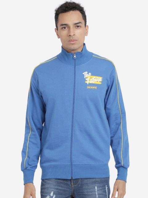 

MASH UNLIMITED Men Blue Solid Sweatshirt