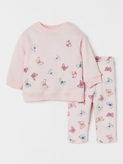 

H&M Girls Pink 2-Piece Printed Set