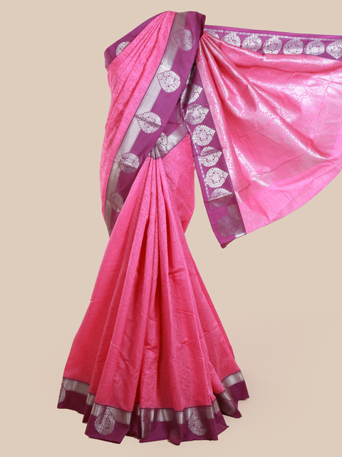 

Pothys Pink Woven Design Art Silk Saree