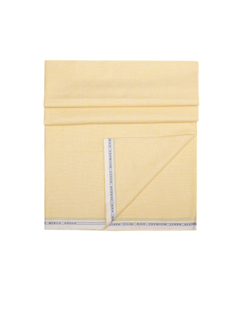 

CAVALLO by Linen Club Men Yellow & White Checked Shirt Clothing Fabric