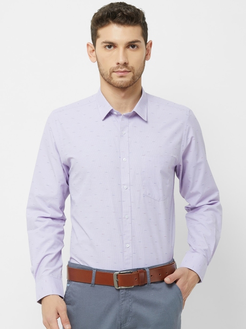 

Solemio Men Lavender Regular Fit Printed Formal Shirt
