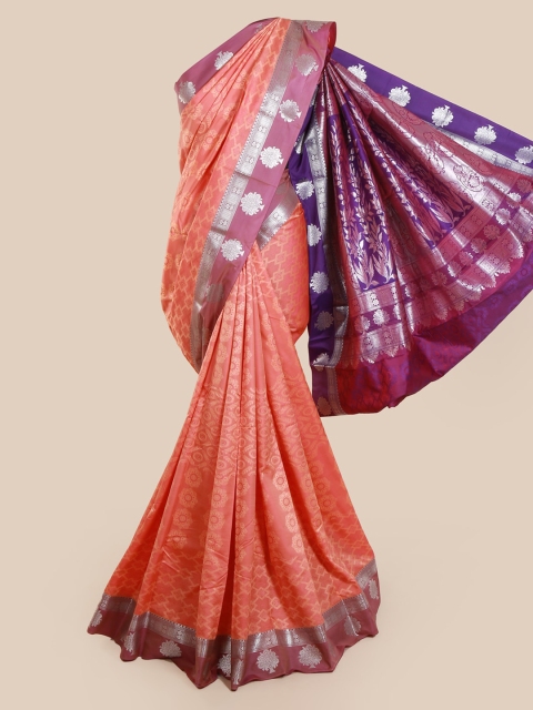 

Pothys Peach-Coloured Woven Design Art Silk Saree