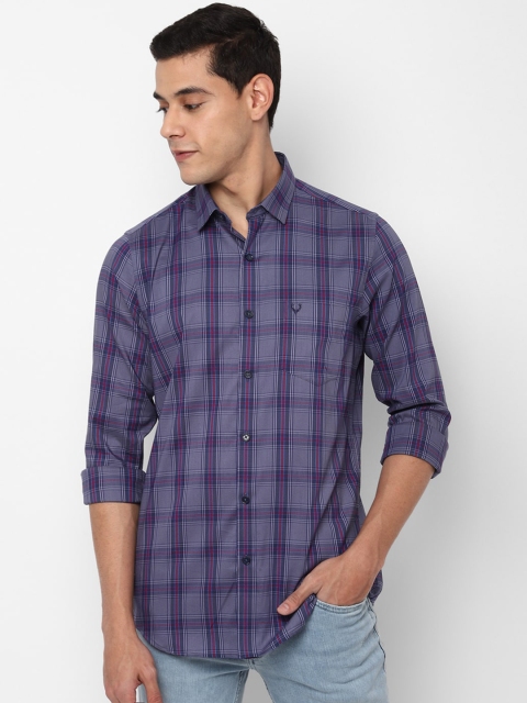 

Allen Solly Men Blue Slim Fit Checked Casual Shirt