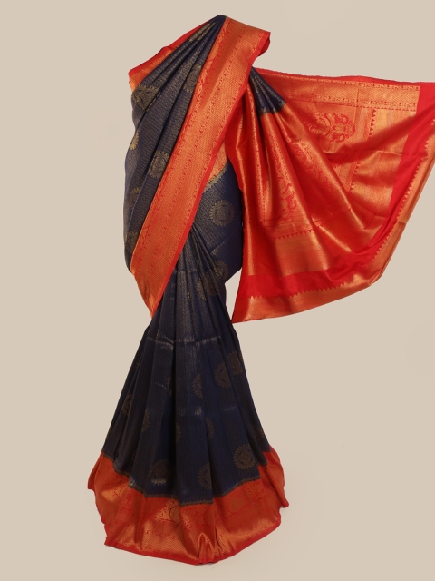 

Pothys Navy Blue & Red Art Silk Woven Design Banarasi Saree