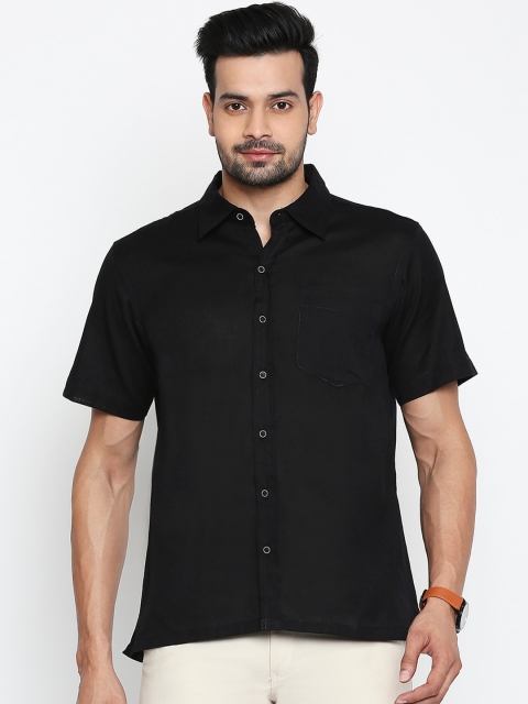 

Vivids India Men Black Regular Fit Solid Casual Shirt