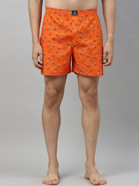 

Joven Men Orange & White Printed Boxers JB1P-PH
