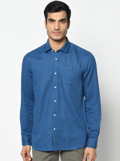 

Blackberrys Men Blue Slim Fit Self Design Casual Shirt