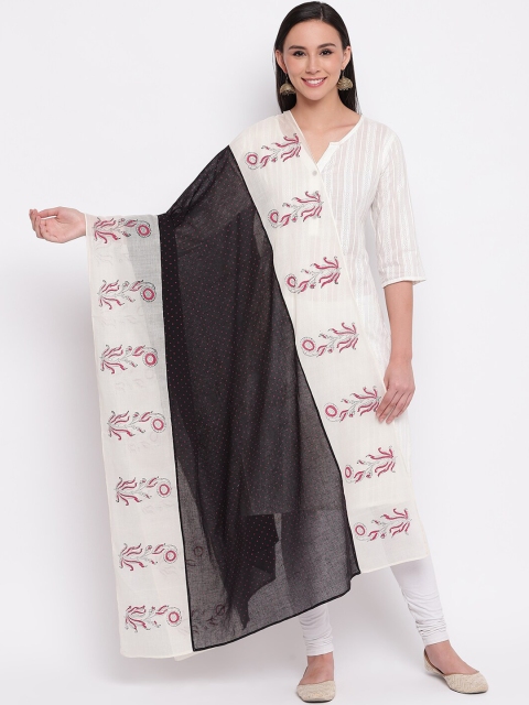 

Shakumbhari Black & White Printed Dupatta